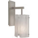 Textured Glass 1 Light 5.8 inch Flat Bronze Indoor Sconce Wall Light in Bronze Granite